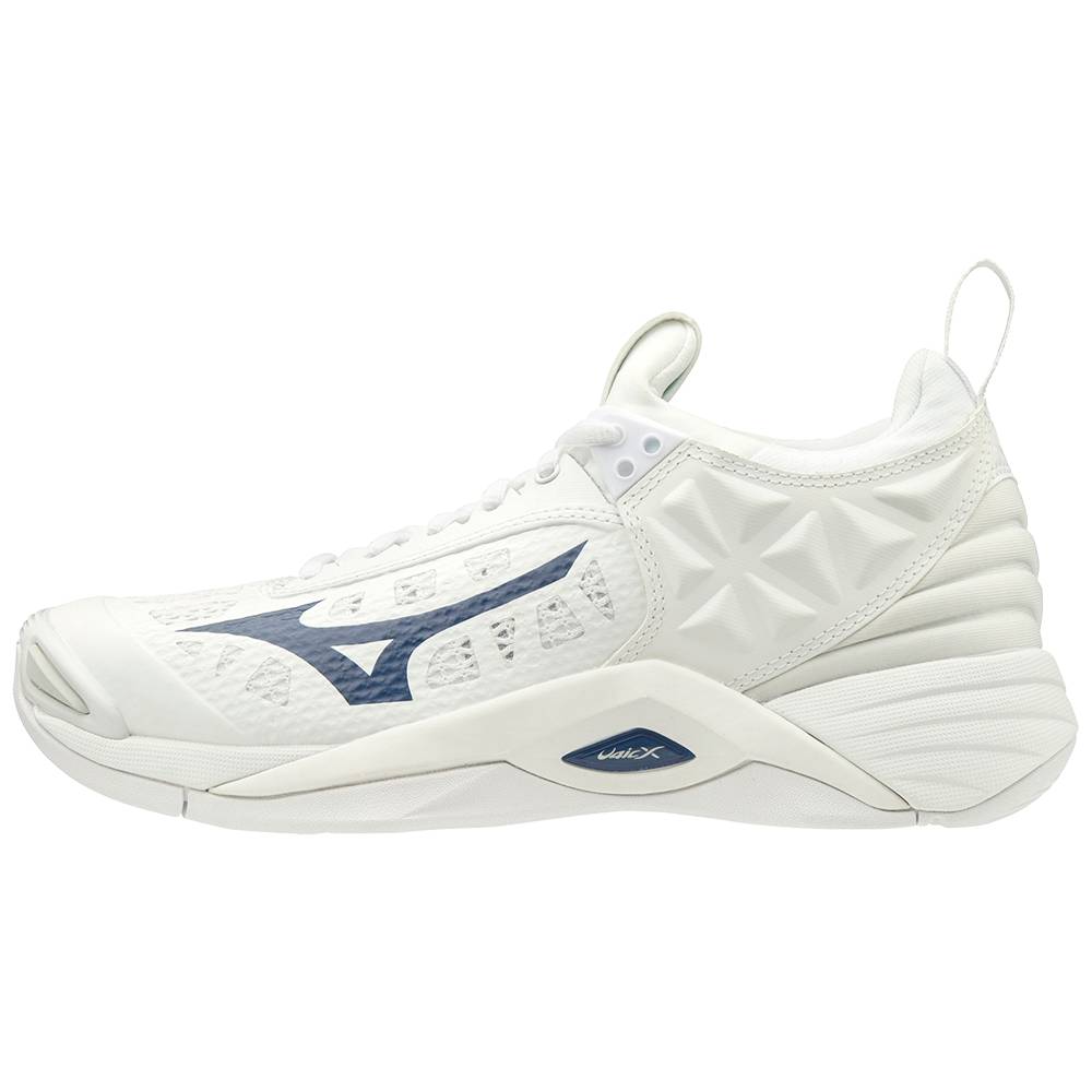 Mizuno Women's Wave Momentum Volleyball Shoes White/Navy (430260-DJH)